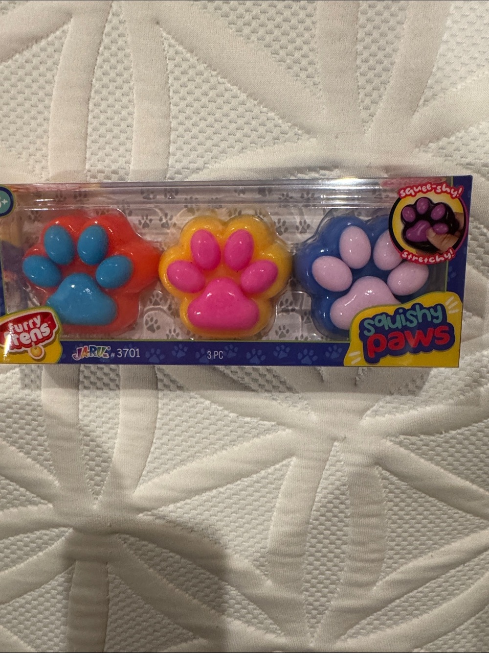 Kids Toy Pack - Orange, Yellow & Purple Paw Shapes